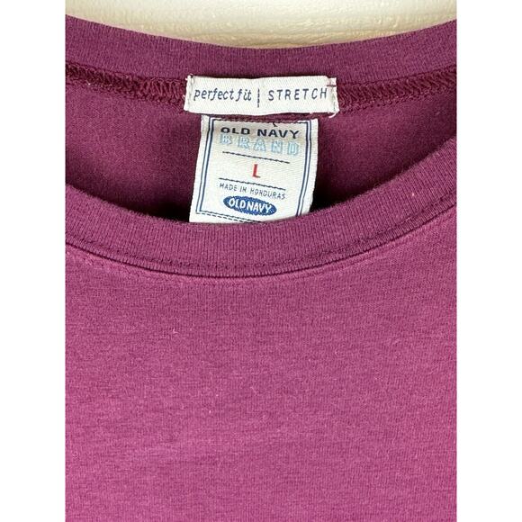 Old Navy Perfect T Stretch Berry L Casual Minimalist 51-04 - Picture 13 of 16